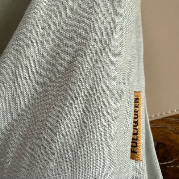 Quince European Linen Duvet Cover Set Mist Blue Size Full/Queen - Picture 7 of 7